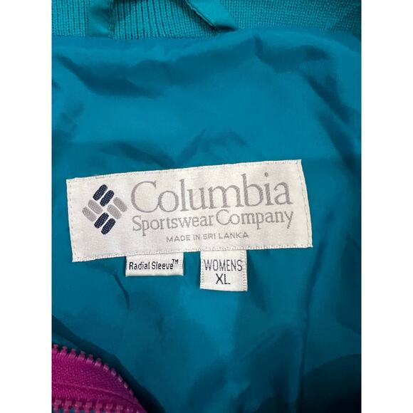 Vintage Columbia Bugaboo Radial Sleeve Ski Jacket Women’s XL – Pink & Teal 90s - Picture 5 of 11
